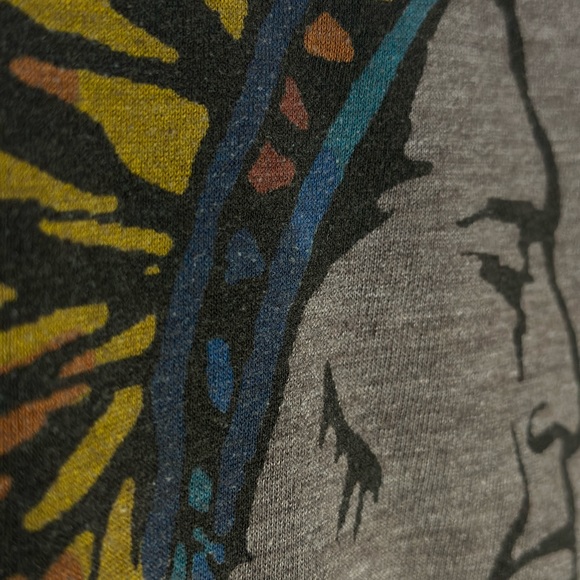 RARE UNBELIEVABLE Aviator Nation Headress Native Indian Tribe XL Grey T-Shirt - Picture 5 of 6